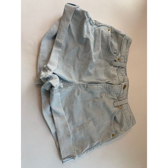 Universal Thread Women’s Size 2/26R Light Wash Denim Cutoff Shorts‎ Buttons - Picture 1 of 8